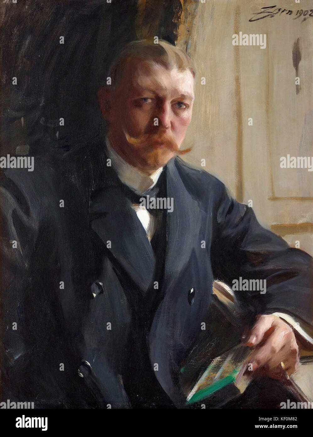 Anders Zorn Portrait de Franz Heiss Banque D'Images