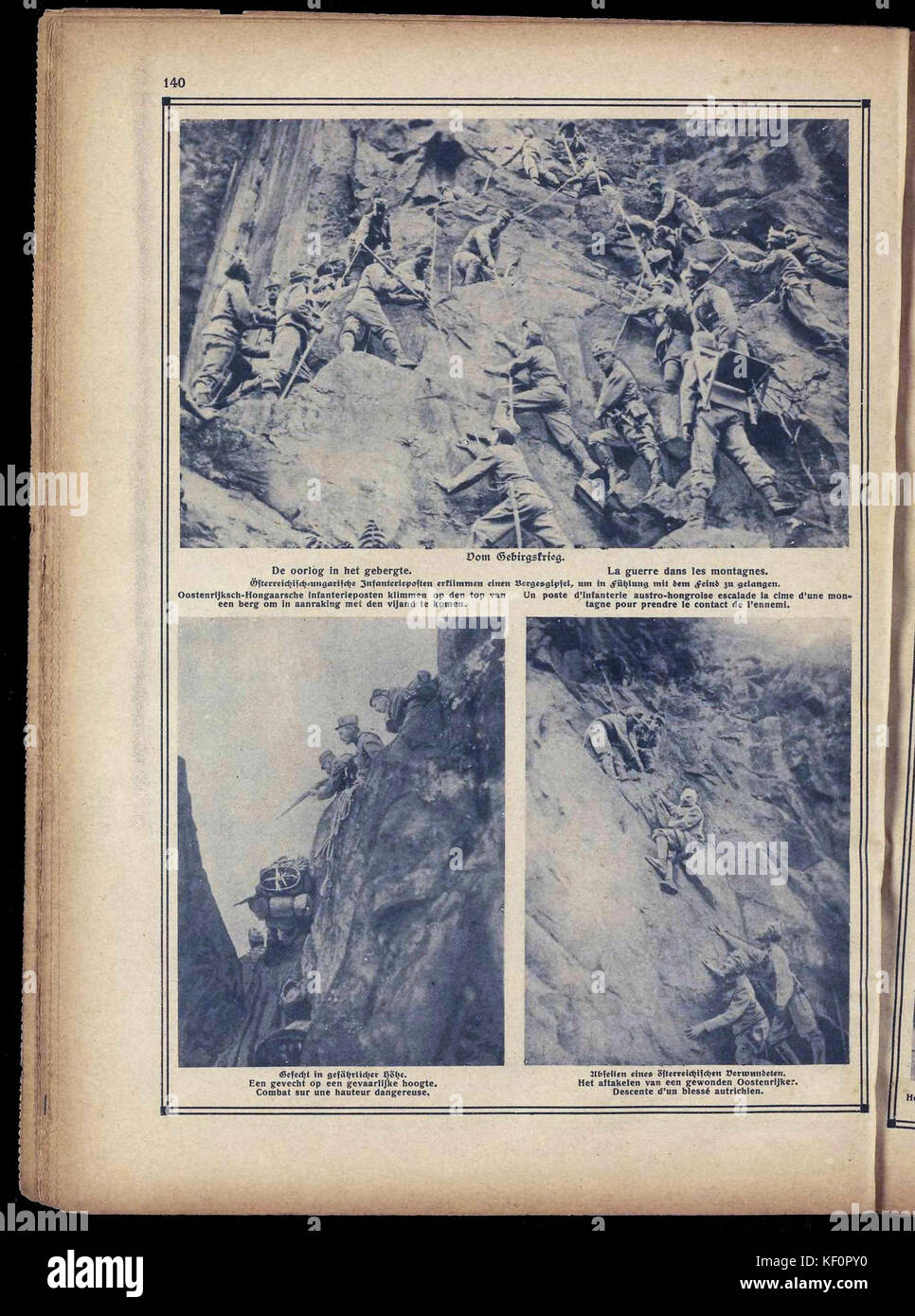Une image de l'Illustrierter Kriegs Kurier, année 2, numéro 9, représentant des scènes de guerre et des mises à jour de la première Guerre mondiale, fournissant un aperçu visuel des événements et de l'atmosphère militaire pendant le conflit. Banque D'Images