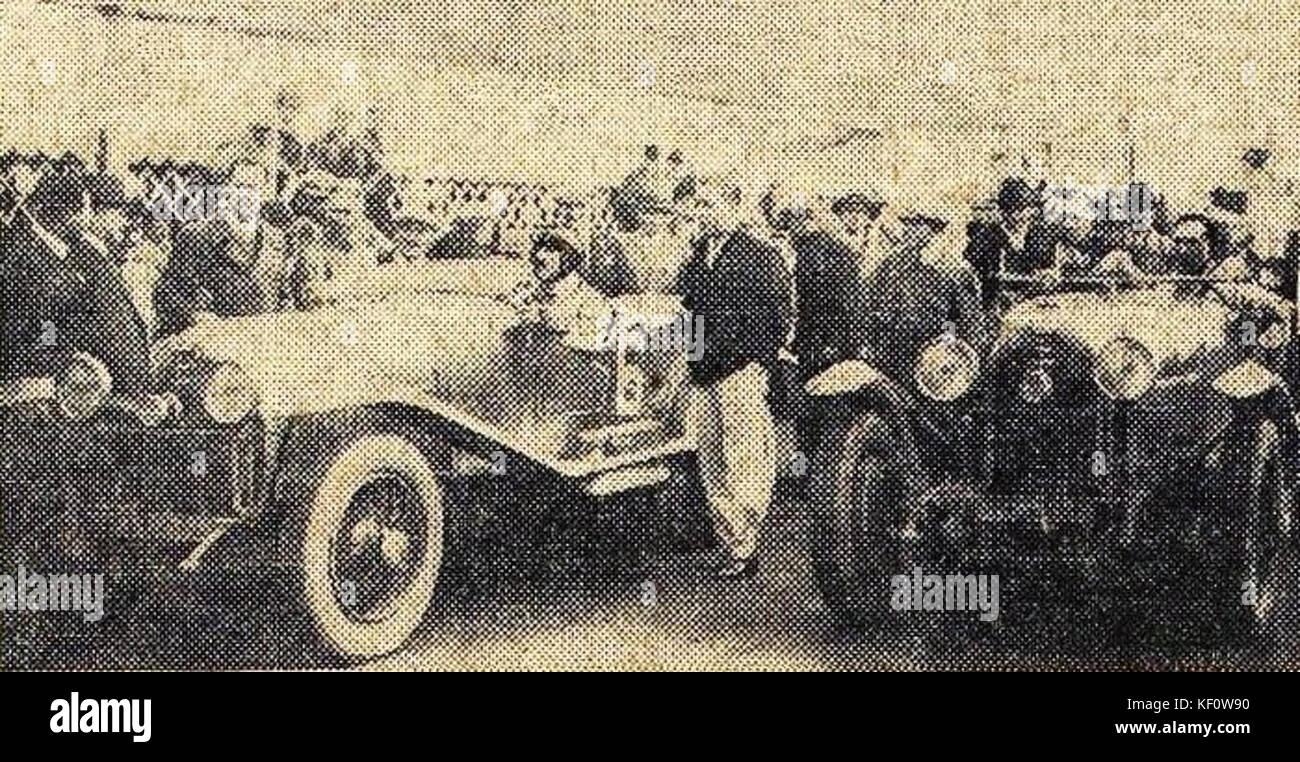 Les deux Lorraine Dietrich victorieuses des 24 Heures du Mans 1926 Banque D'Images