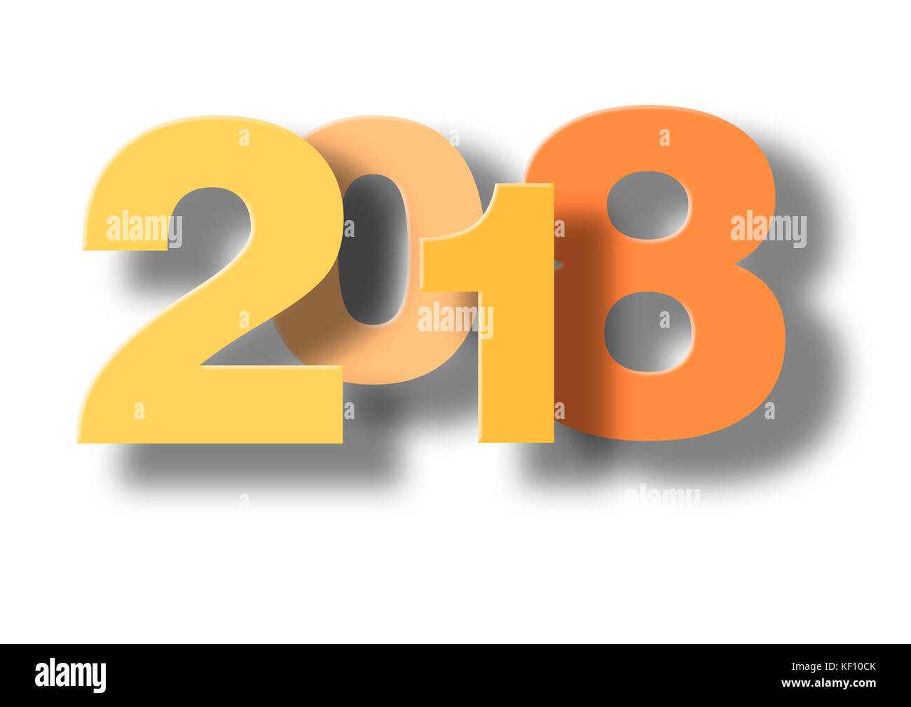 Nouvelle date des années 2018 Banque D'Images