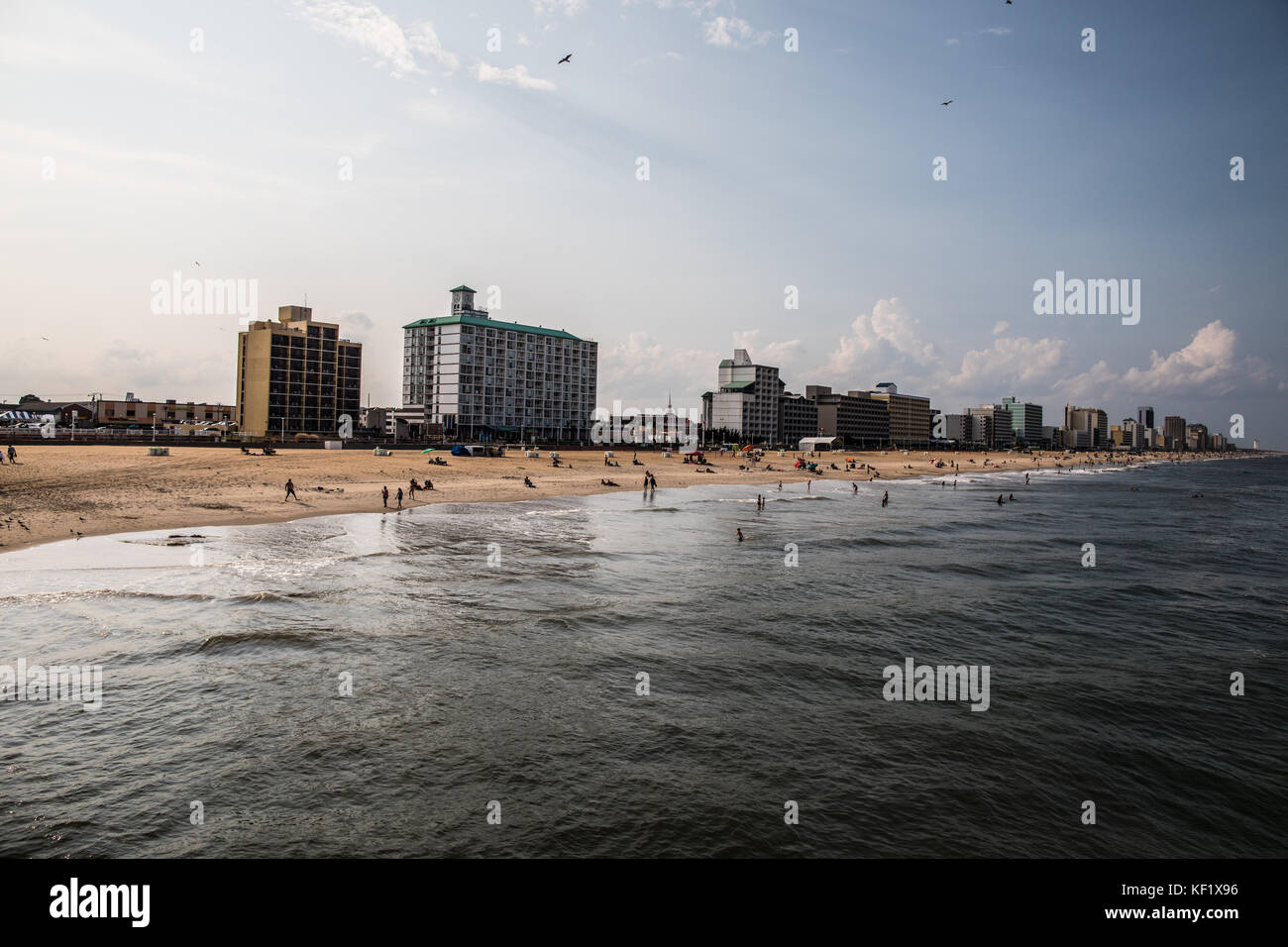 Front de mer de Virginia Beach View Banque D'Images