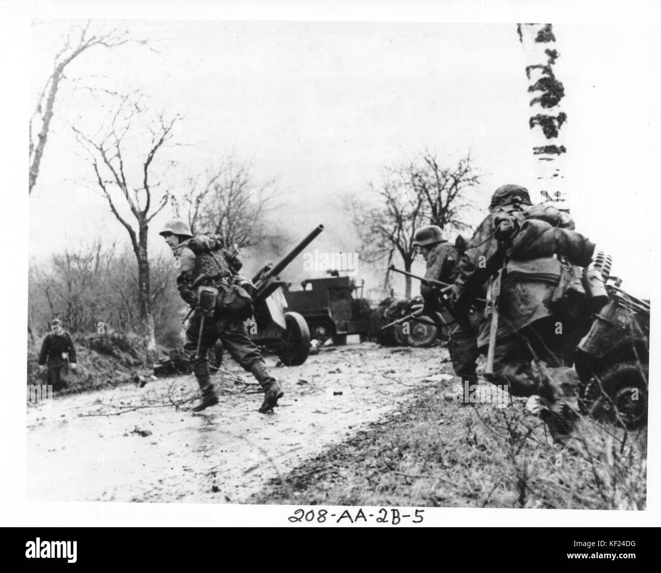 Les troupes allemandes à la Bataille des Ardennes, 16 Décembre 1944 Banque D'Images