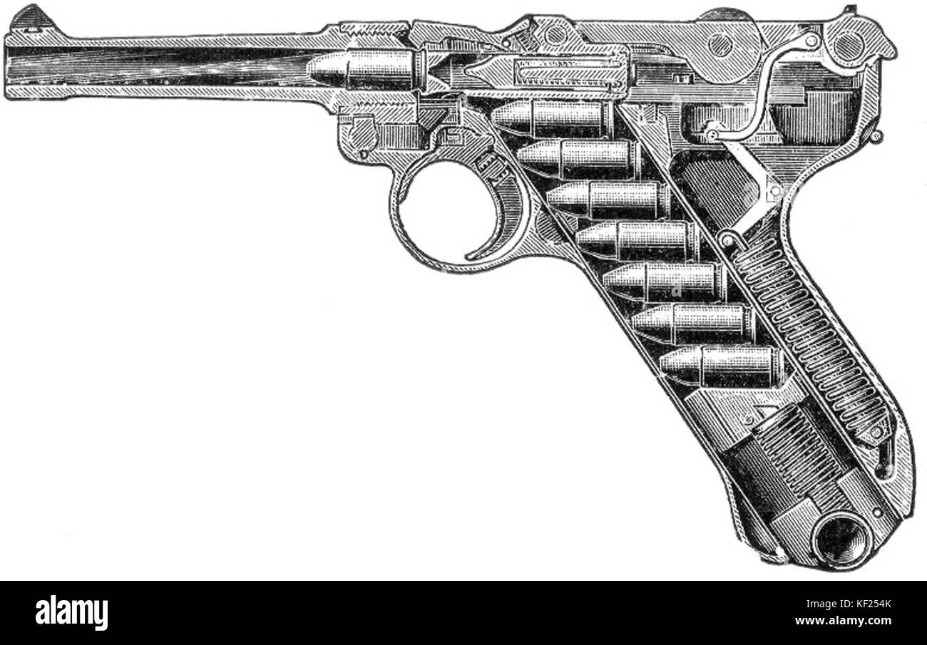 LA2 Blitz 0150 Parabellum Selbstladepistole Banque D'Images