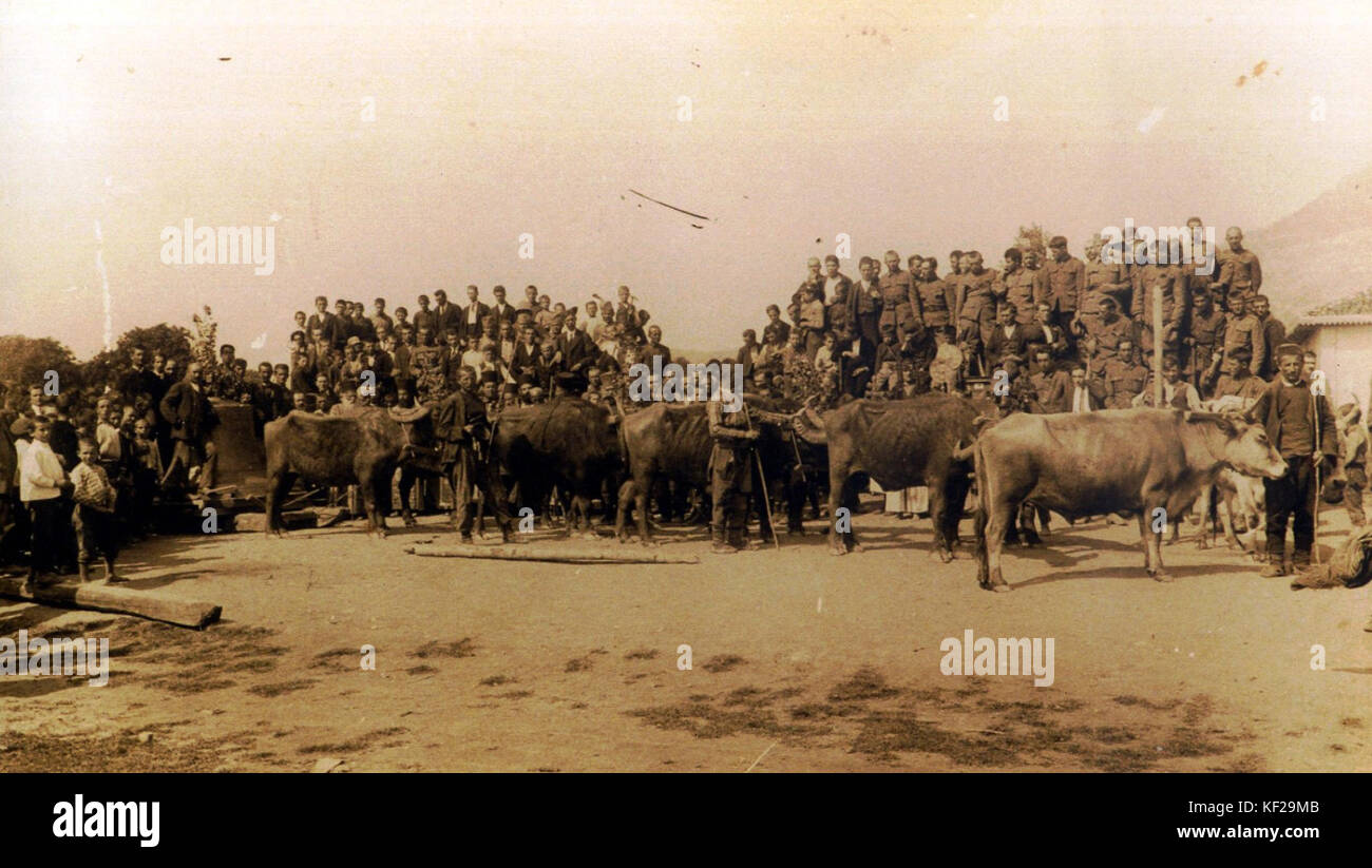 Nosenje dzvonoto crkvaya na za Sv. Kliment, 1924 Banque D'Images