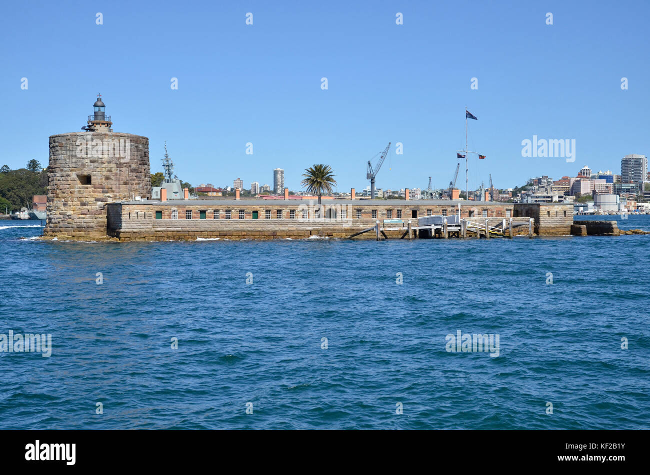 L'ancienne forteresse militaire de Fort Denison dans le port de Sydney. Banque D'Images