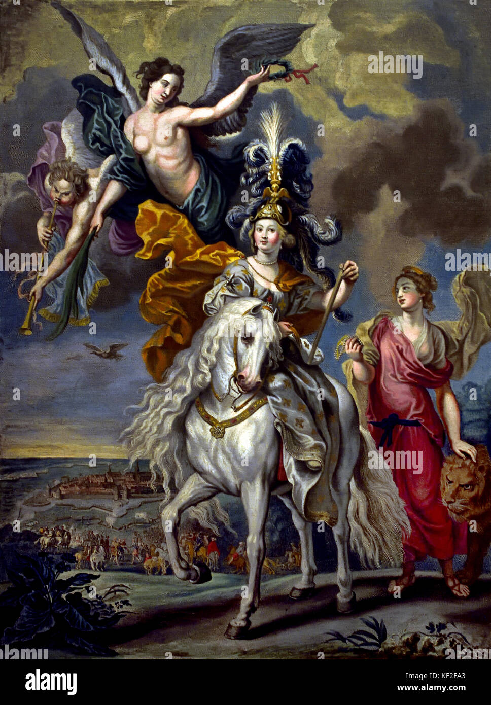 Le Regent militantes, la victoire à Juliers - Le cycle de Marie de Médicis de Peter Paul Rubens, Belgique (veuve du Roi Henri IV de France) Banque D'Images