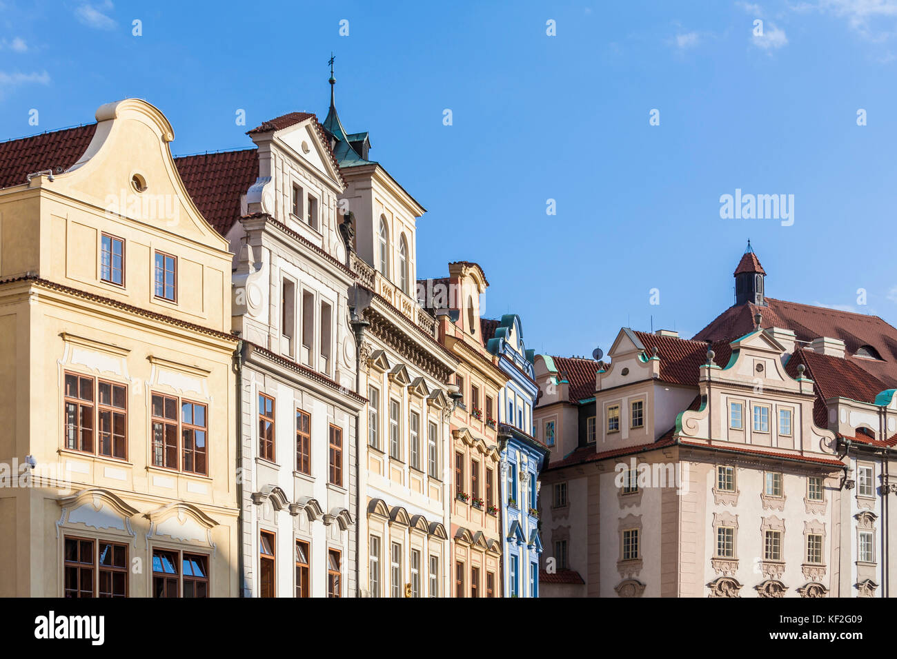 En Tchéquie, Prague, Altstadt, Altstädter Ring, typische Hausfassaden, Häuser Banque D'Images