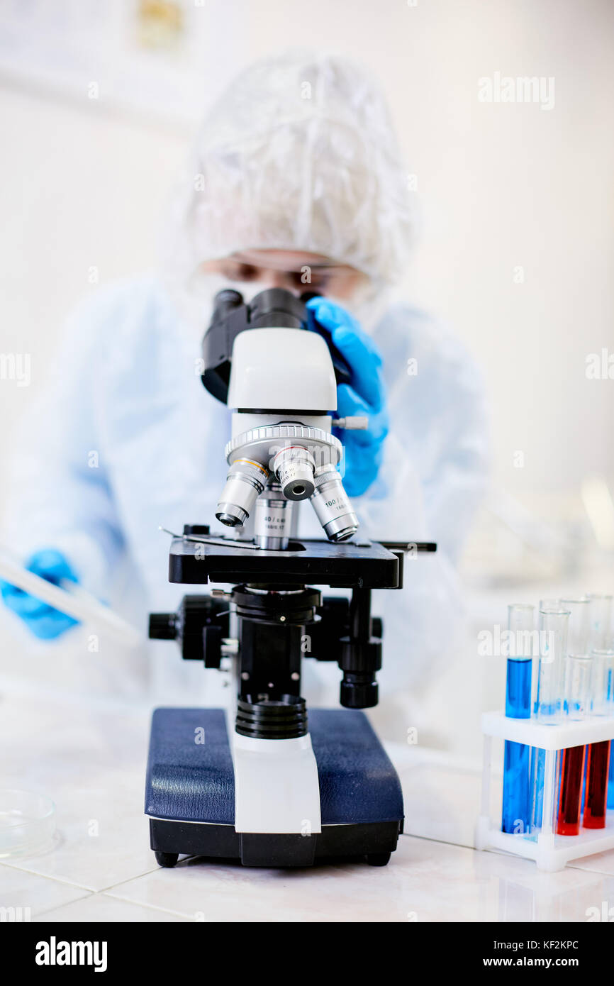 Expérience microbiologique Banque D'Images