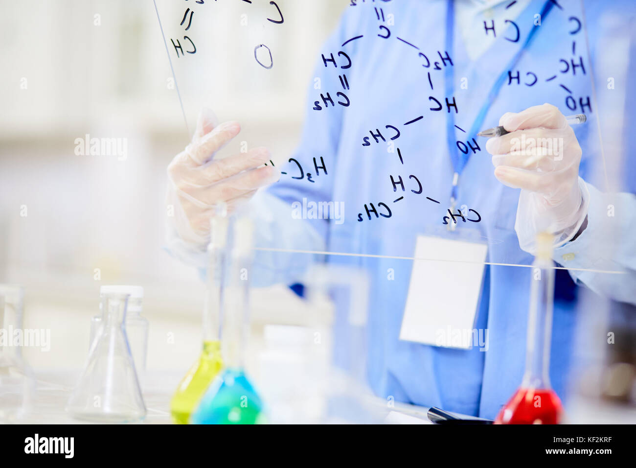 Recherche de produits chimiques Banque D'Images