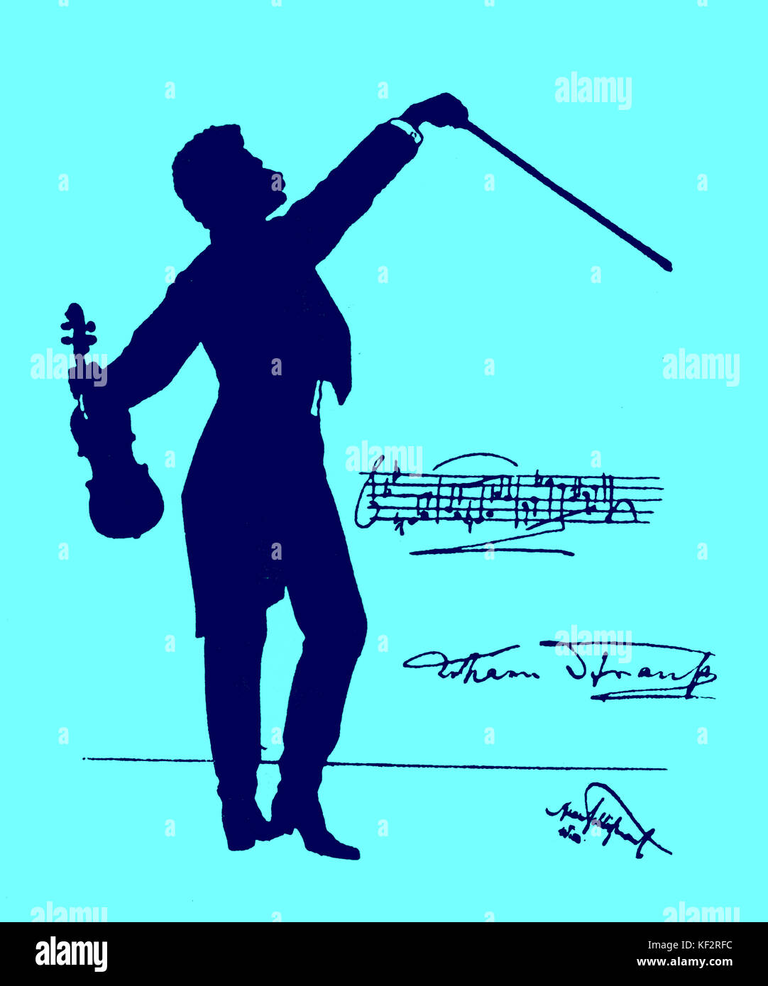 Johann Strauss II jouer et la conduite par Hans Schliessmann en 1880. 25 octobre 1825 - 3 juin 1899. Banque D'Images