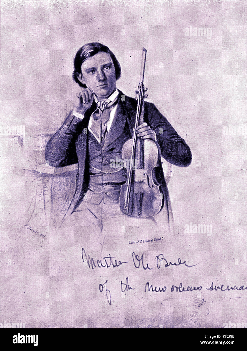 Borneman Ole Bull, le violoniste et compositeur norvégien. 5 février 1810 - 17 août 1880. Banque D'Images