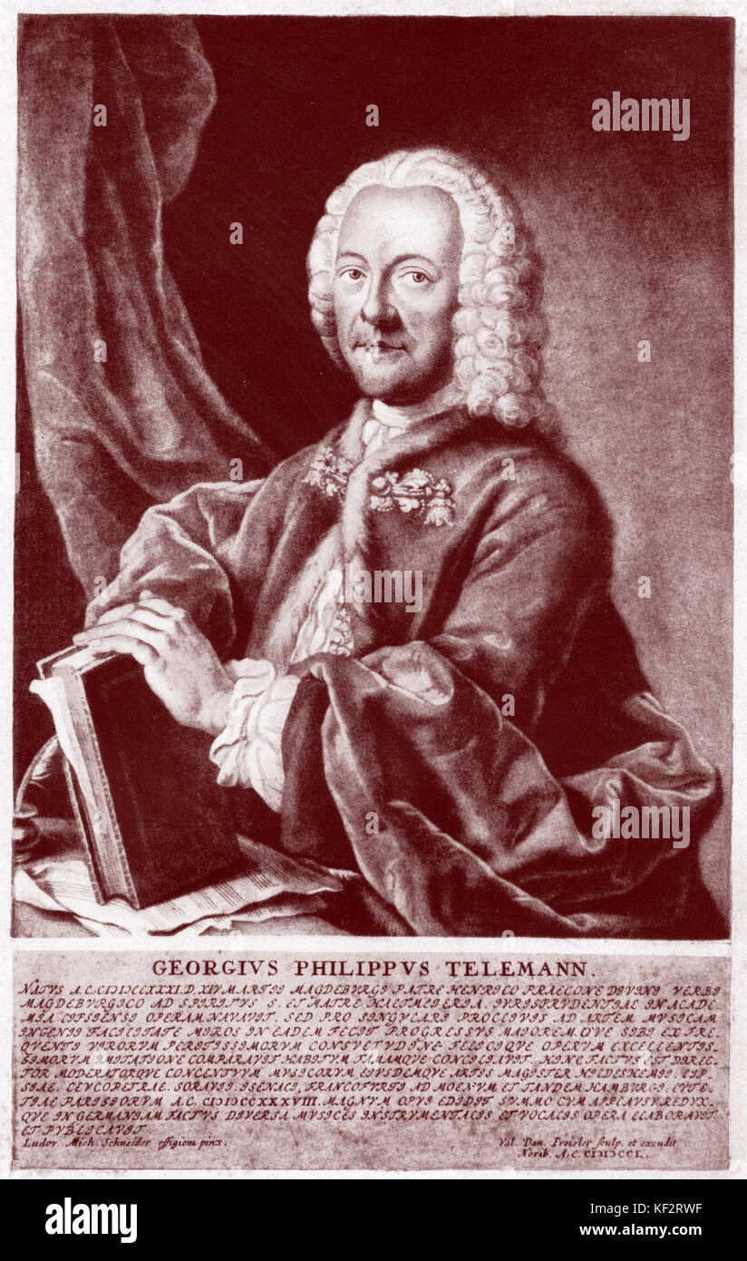 Georg Philipp Telemann compositeur allemand, 1681-1767. Banque D'Images