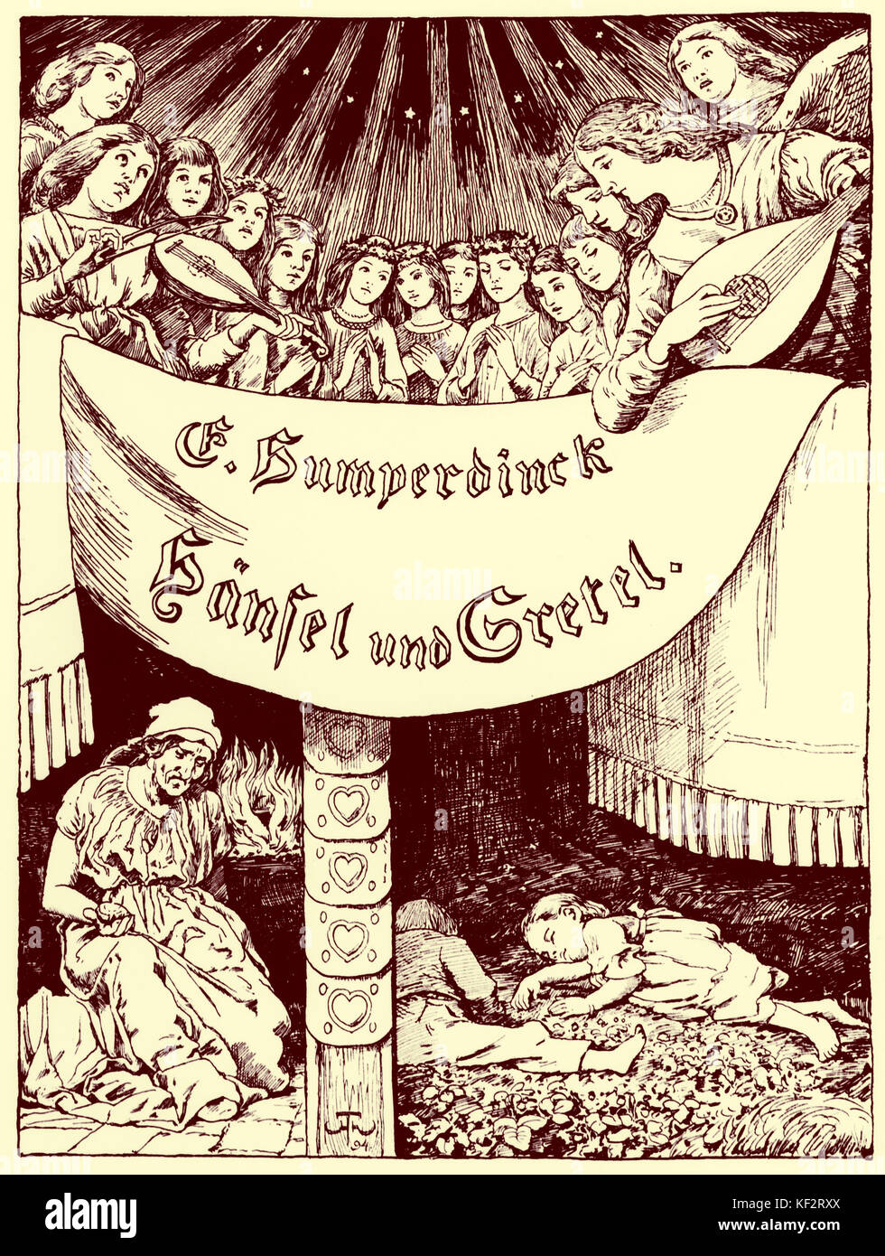 - Engelbert Humperdinck Hänsel und Gretel de titlepage . Compositeur allemand 1 Septembre 1854 - 27 septembre 1921 Banque D'Images