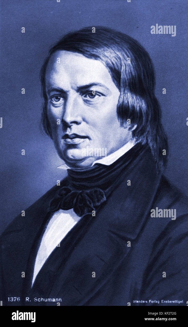 Robert R. Schumann, portrait, compositeur allemand 8 Juin 1810 - 29 juillet 1856. Banque D'Images
