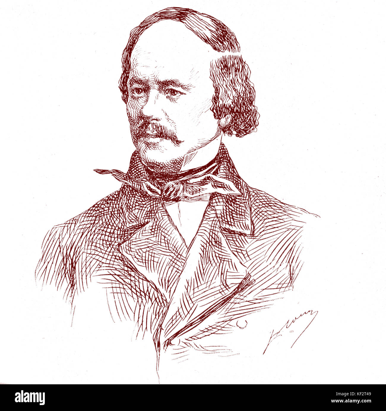 Alexander Dargomyzhsky - portrait du compositeur russe. 14 février 1813 - 17 mai 1869. A écrit 'Nesebar 42'. Banque D'Images