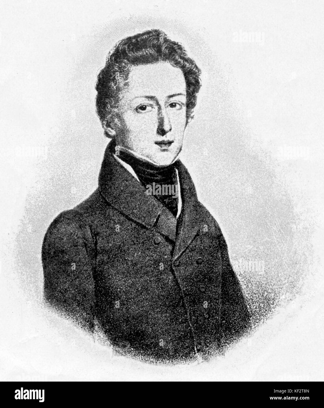 Frederic Chopin âgé de 22 ans. Le compositeur polonais, 1 mars 1810 - 17 octobre 1849 Banque D'Images