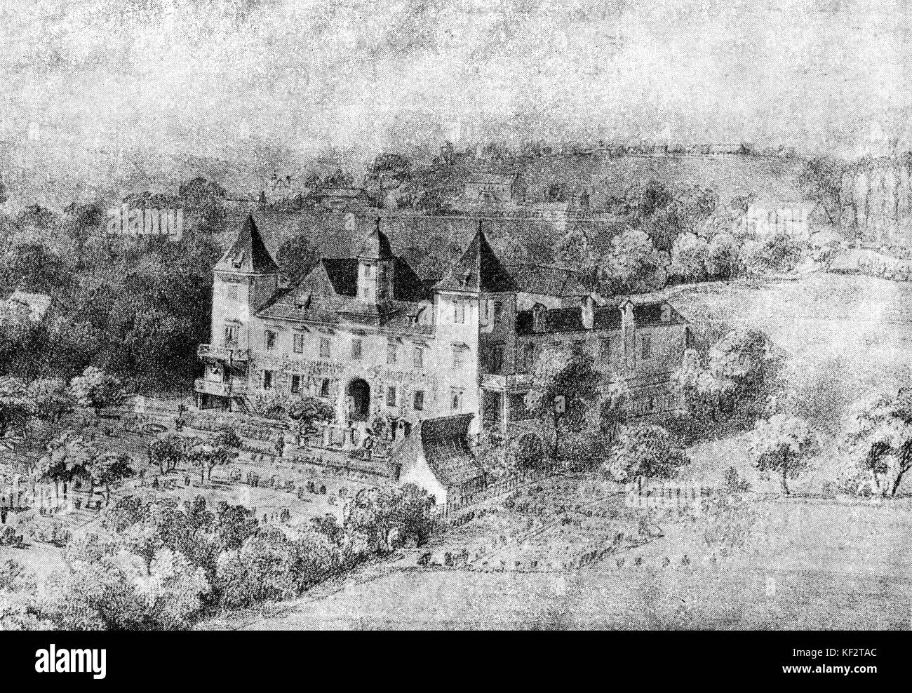 Haller (Hallerschlössel), Graz, Autriche. Des capacités en matière de Franz Schubert, voyage à Graz. FS : compositeur autrichien, 31 janvier 1797 - 19 novembre 1828. Banque D'Images