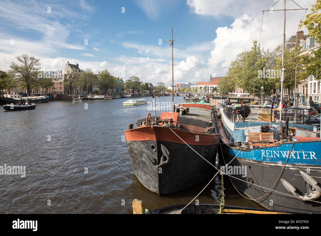 Les canaux d'Amsterdam, Pays-Bas Banque D'Images
