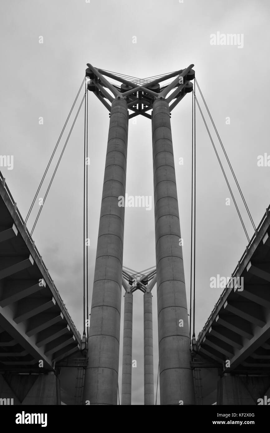 Pont Flaubert - Rouen Banque D'Images