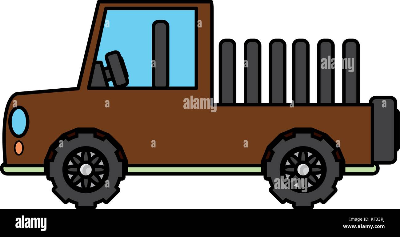 Télévision couleur ligne véhicule safari over white background vector illustration Illustration de Vecteur