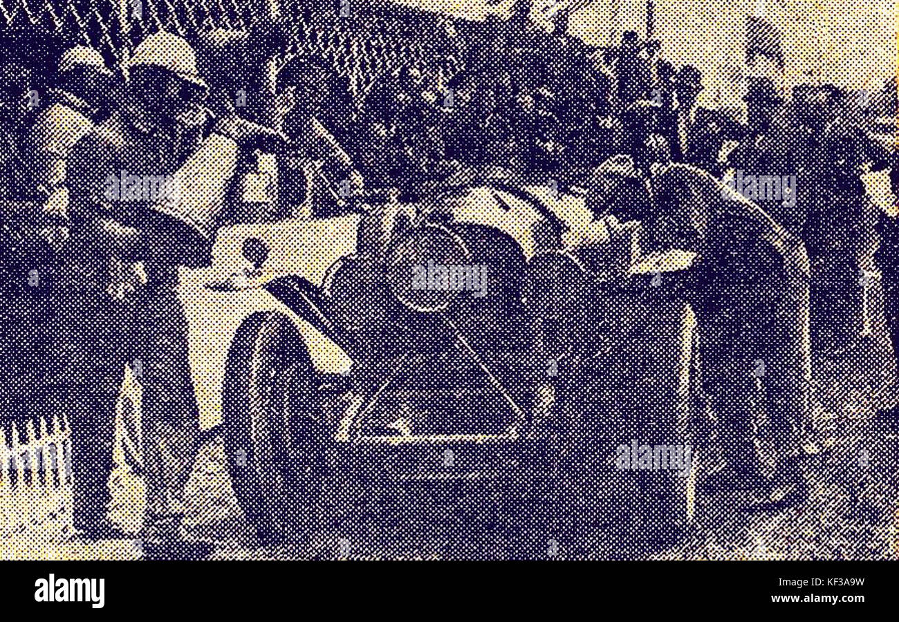 Ravitaillement de l'ONU durant les 24 Heures du Mans 1929 Banque D'Images