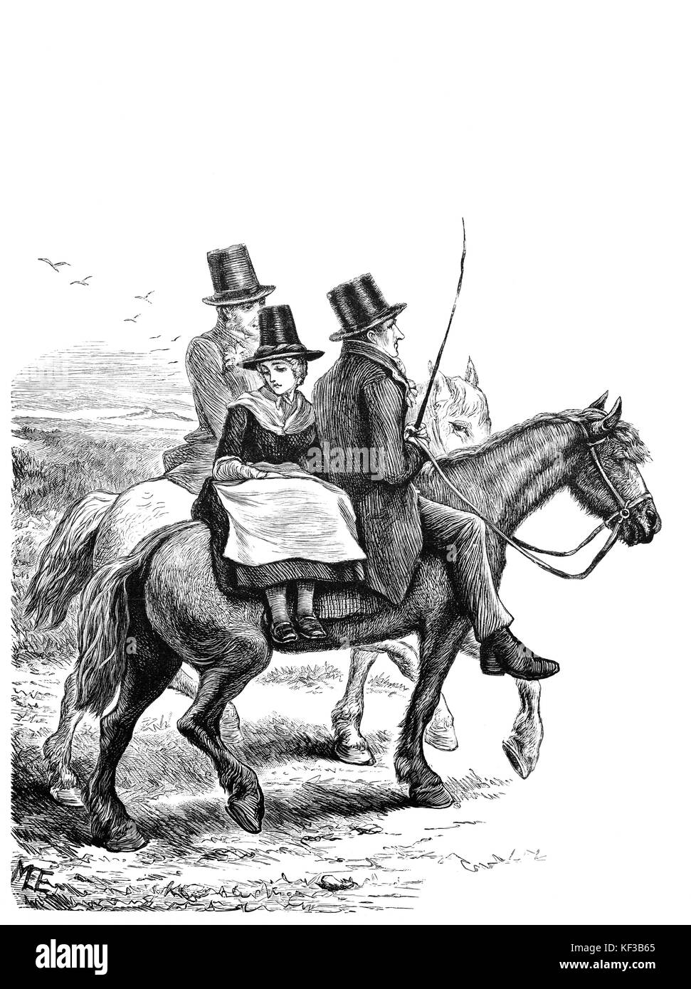 1890 : marché de la robe traditionnelle, mi-Galles, Royaume-Uni. Banque D'Images