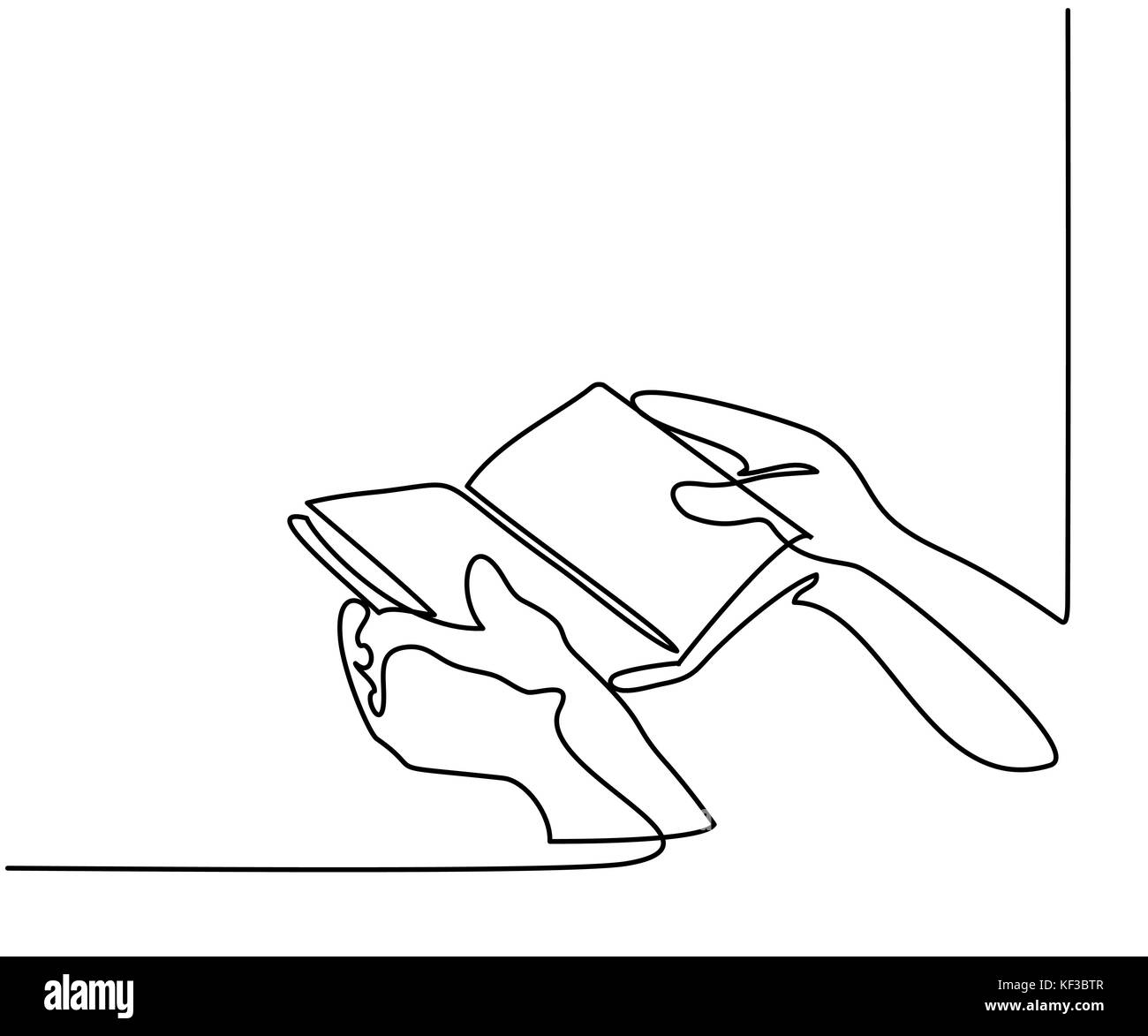 Mains tenant le livre de la bible Illustration de Vecteur