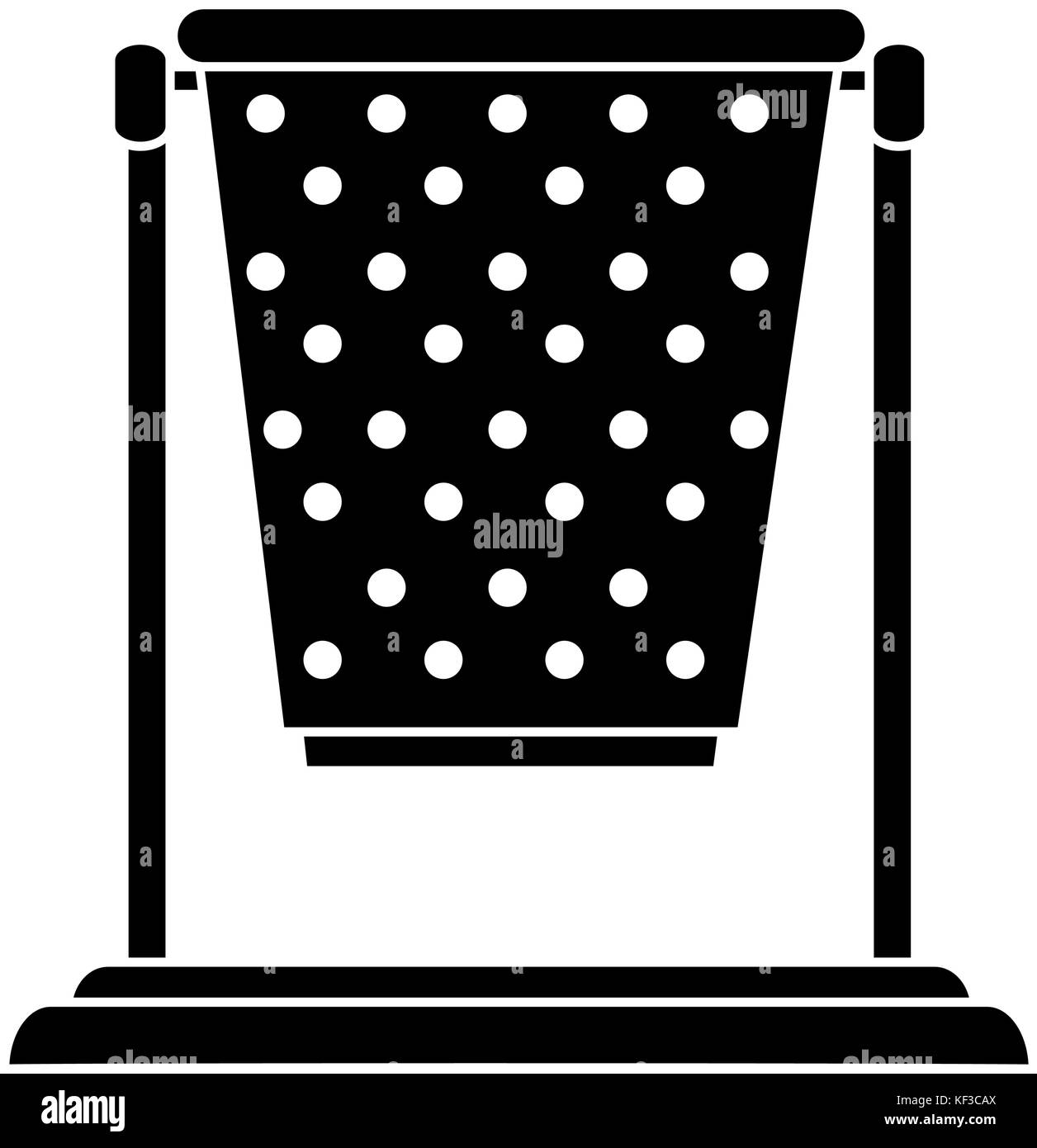 Park sur l'icône de corbeille vector illustration design Illustration de Vecteur