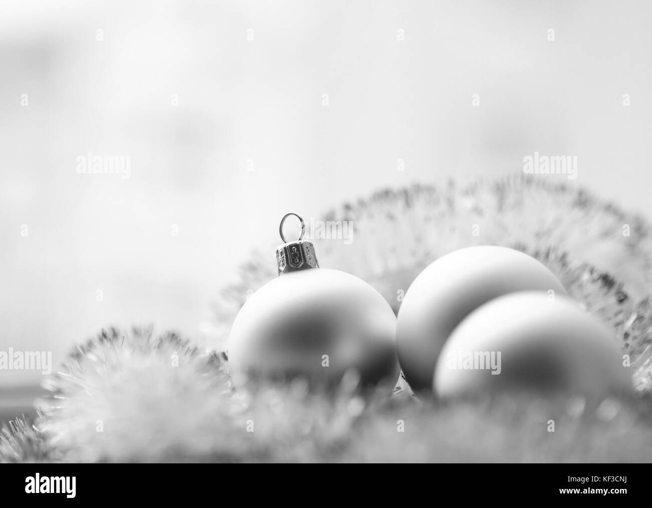 Décorationde noel Banque d'images noir et blanc - Alamy