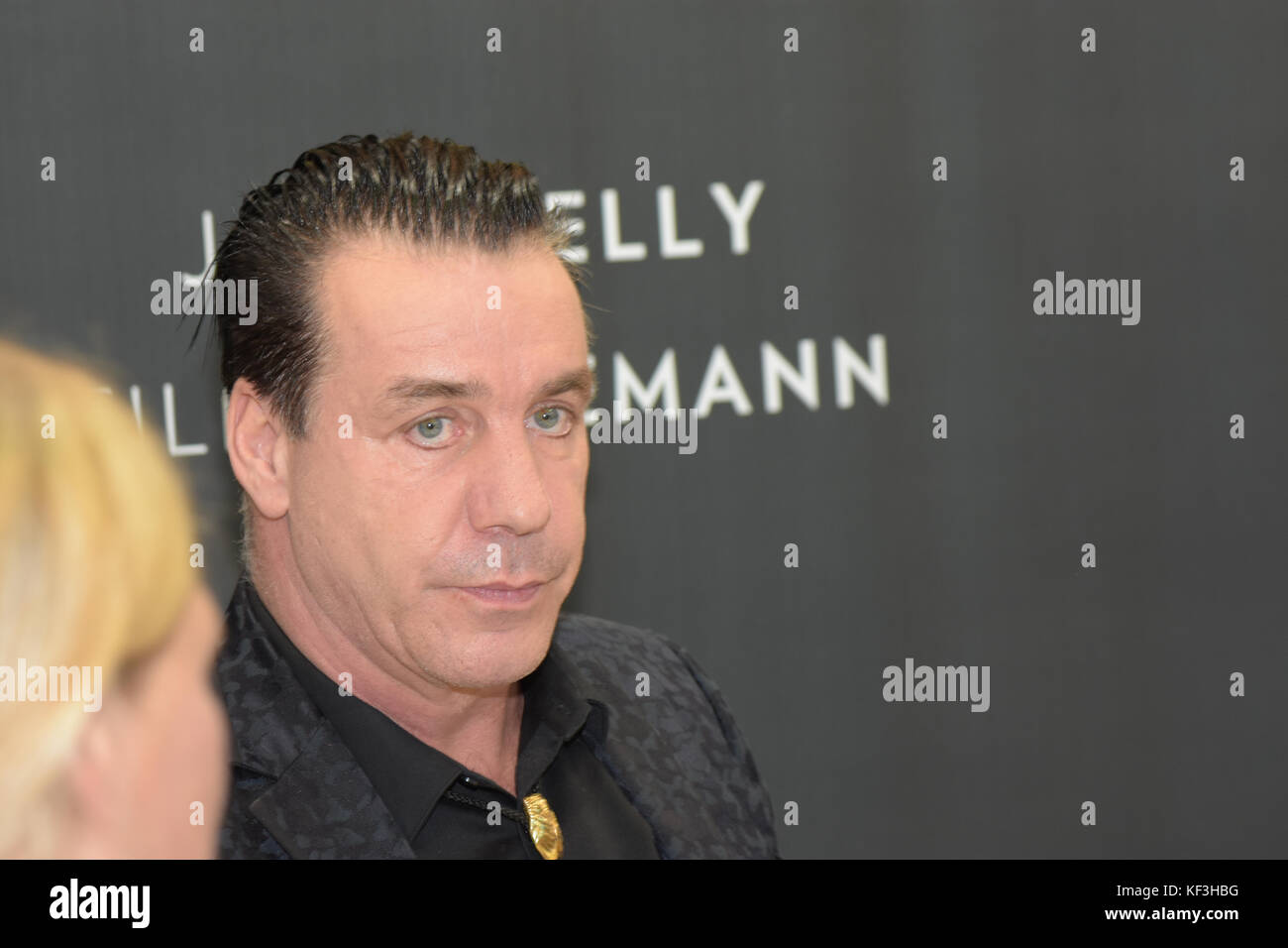 Francfort, Allemagne. 14 octobre 2017. Till Lindemann, chanteur-compositeur-interprète du groupe Rammstein, à Frankfurt Bookfair / Buchmesse Frankfurt 2017 Banque D'Images