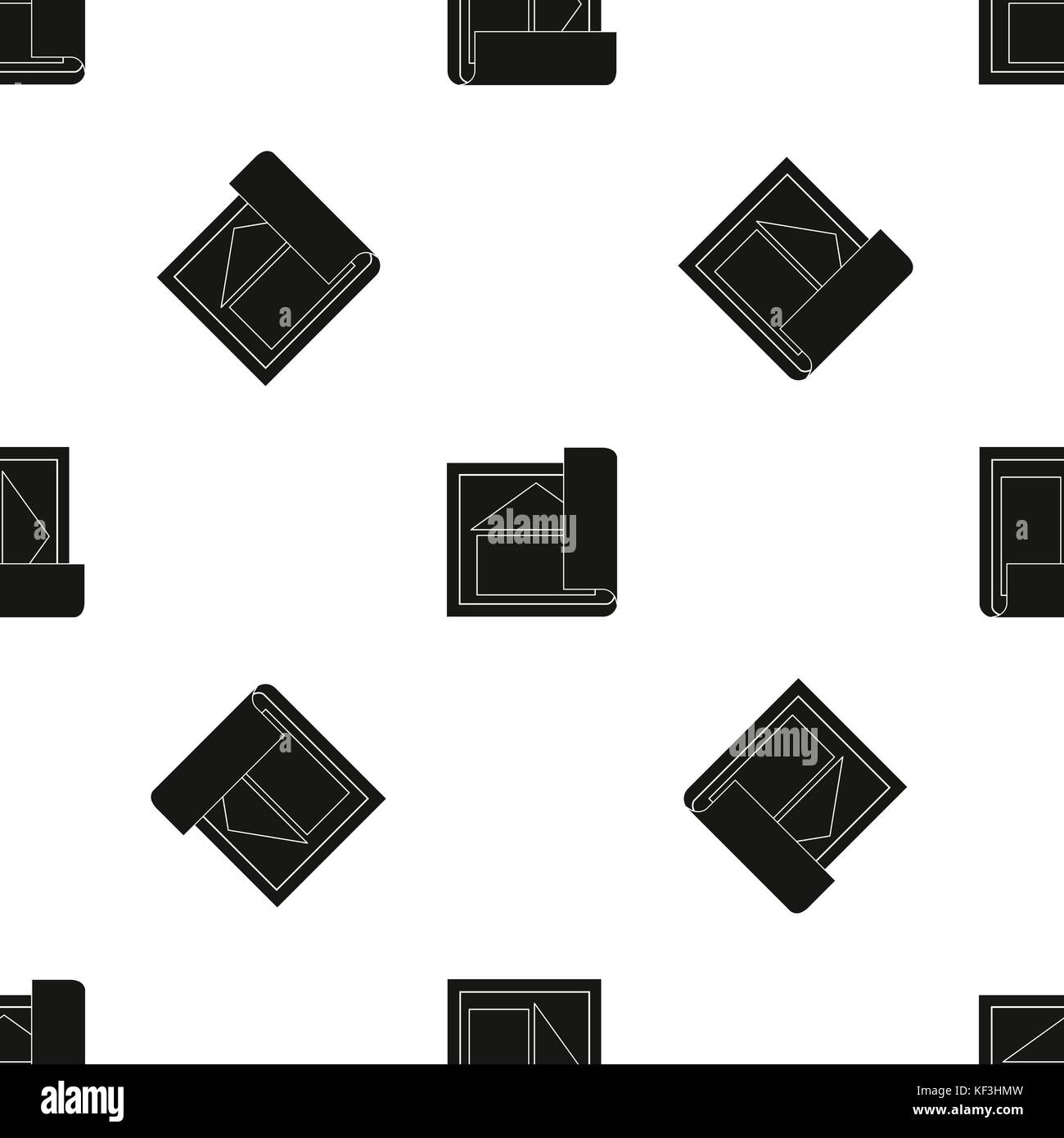 Plan de bâtiment noir transparente motif Illustration de Vecteur