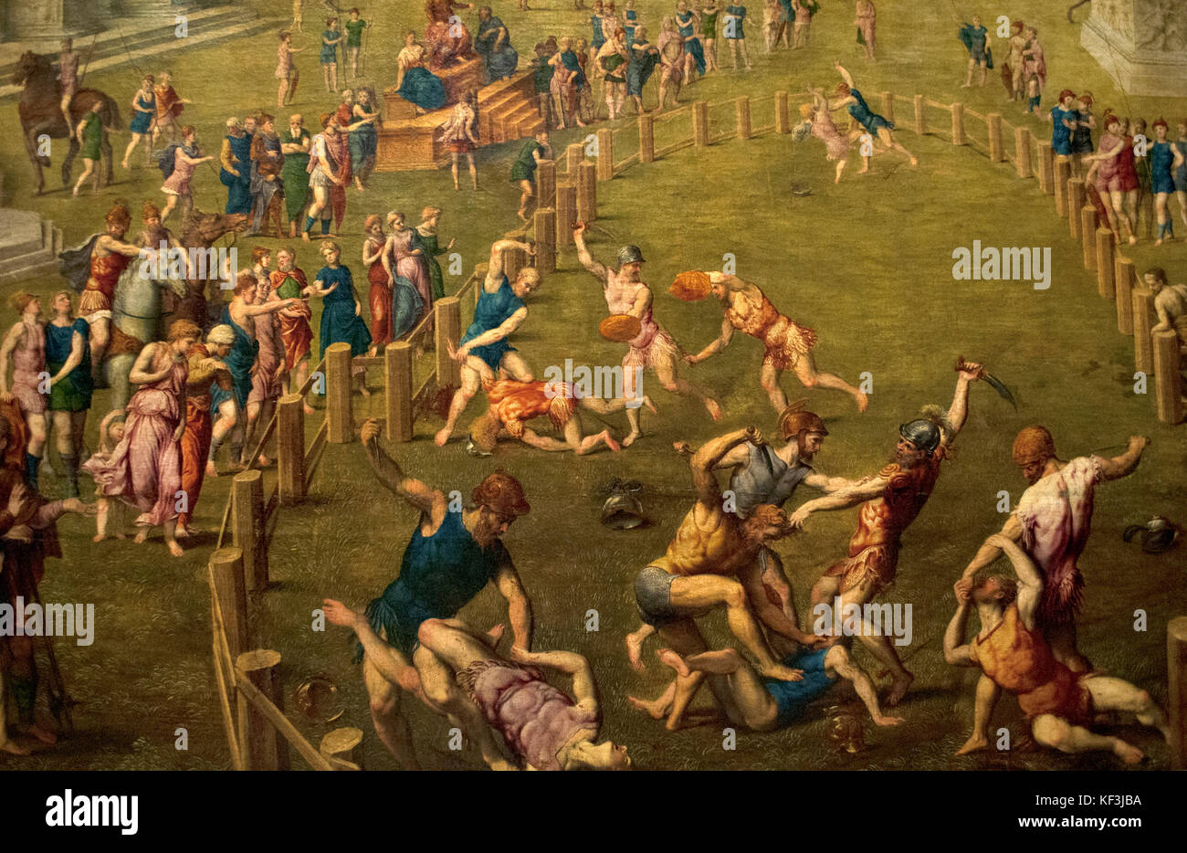 Paris bordone (1500-1571). peintre italien de la Renaissance vénitienne, c. gladiateurs combat. 1560. Kunsthistorisches Museum (musée d'histoire de l'art). Vienne. L'Autriche. Banque D'Images