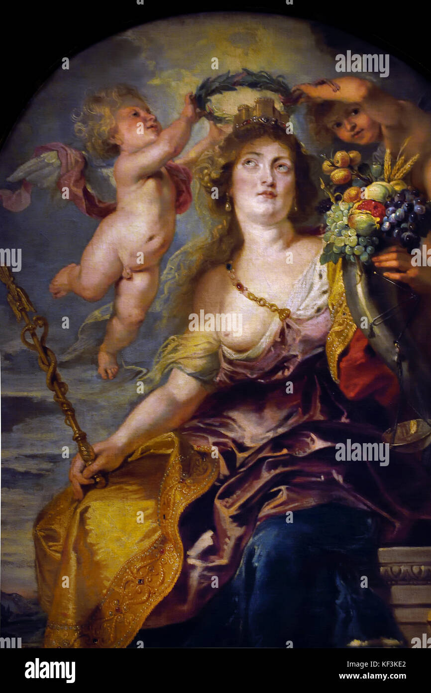 Portrait allégorique de Marie de Médicis 1635 - Marie de Médicis reine de France - Marie de Médicis, reine de France 1609 Peter Paul Rubens (1577-1640) Peintre dans la tradition baroque flamand .Anvers, Antwerpen, Belgique, Banque D'Images