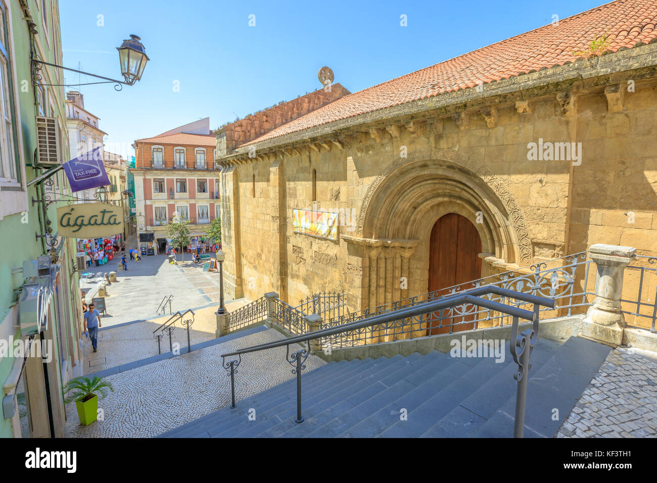 Église Sao Tiago Coimbra Banque D'Images