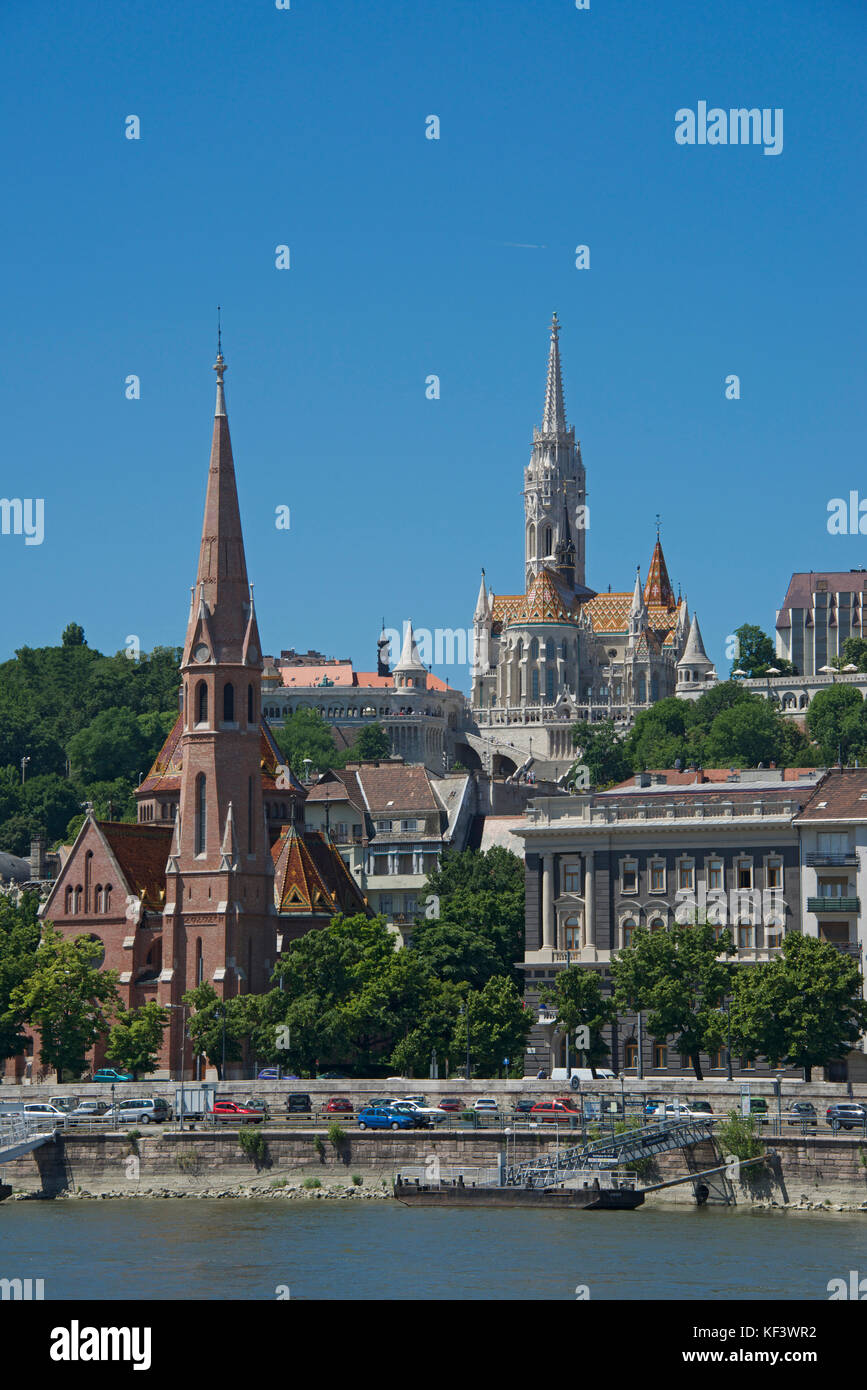 Cupuchin l'Église et de l'Église Matyas Budapest Buda Hongrie Banque D'Images