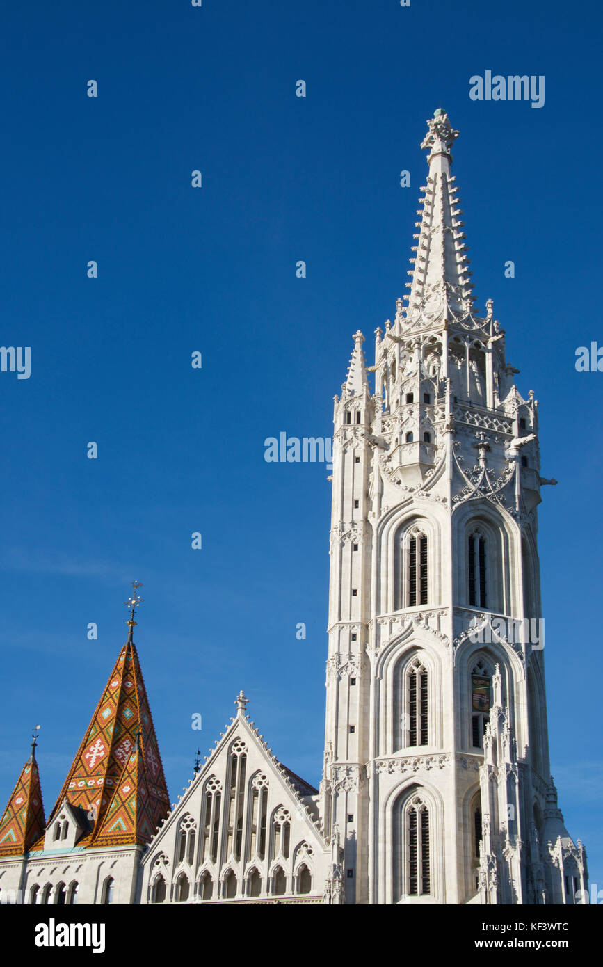 L'Église Matyas Spire Quartier du Château de Buda Budapest Hongrie supérieure Banque D'Images