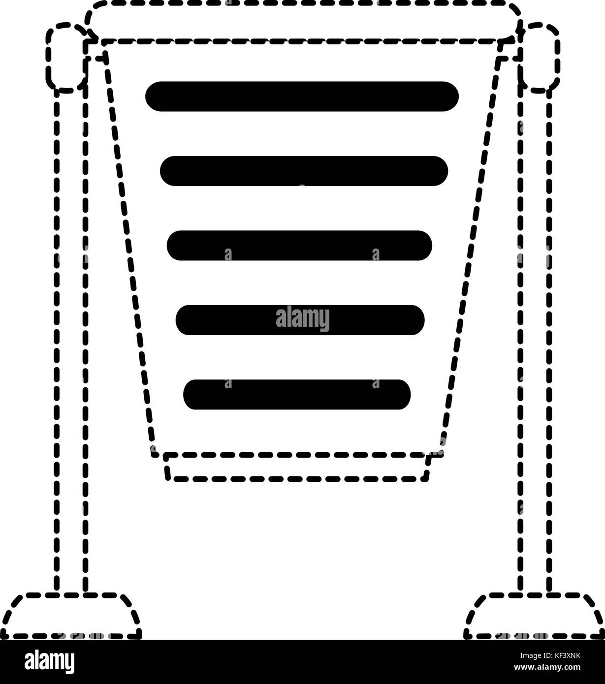 Park sur l'icône de corbeille vector illustration design Illustration de Vecteur