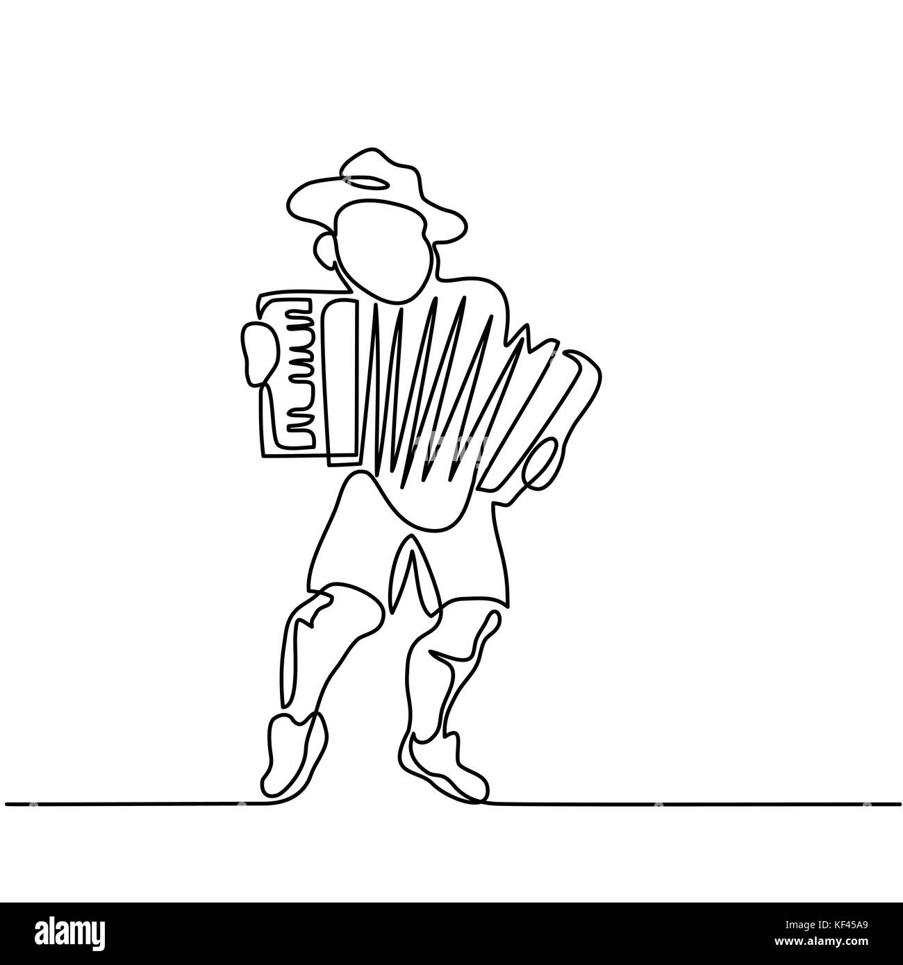 Ligne continue dessin. oktoberfest man with beer. vector illustration Illustration de Vecteur
