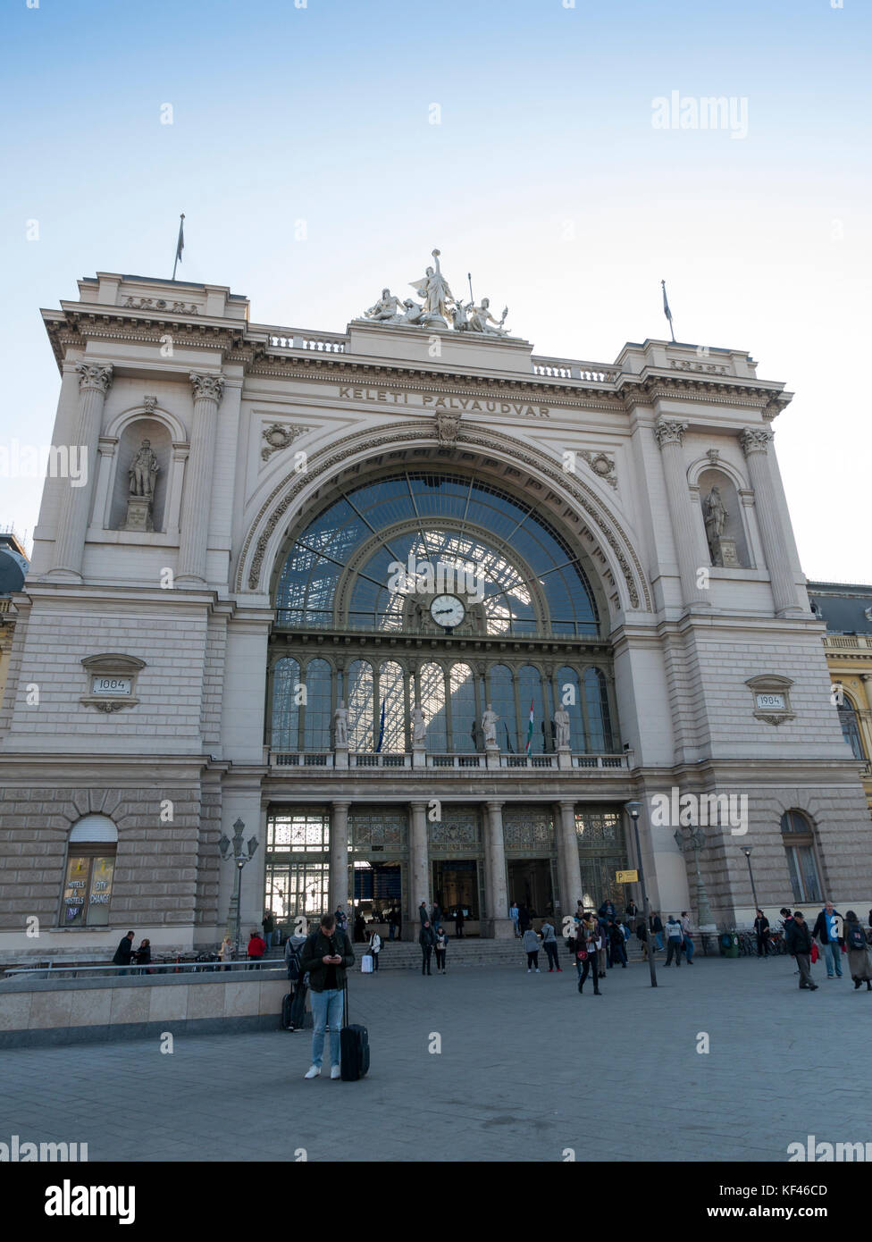 La gare Keleti de Budapest, Budapest, Hongrie. Banque D'Images