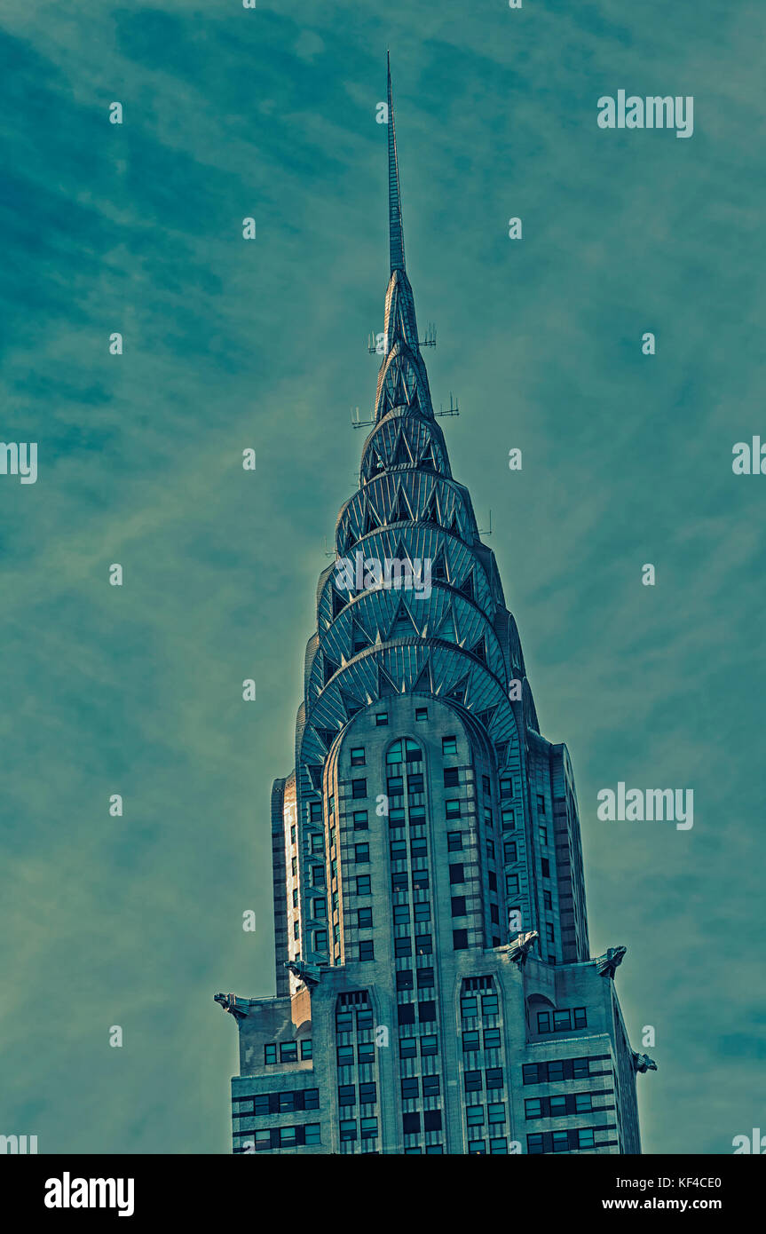 La ville de New York, état de New York, États-Unis d'Amérique. le Chrysler building. un gratte-ciel de style art déco. Banque D'Images