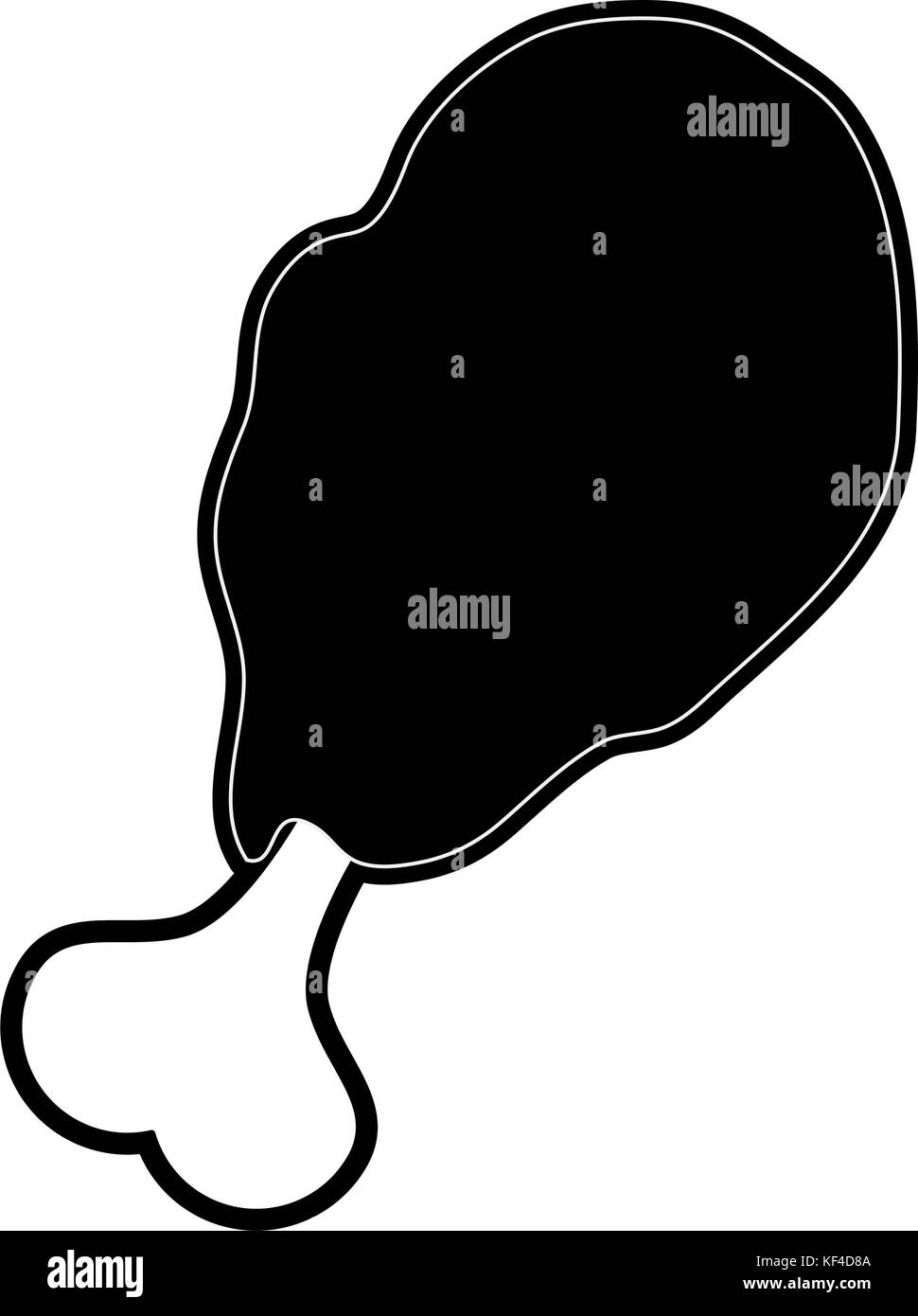 La cuisse de poulet Illustration de Vecteur