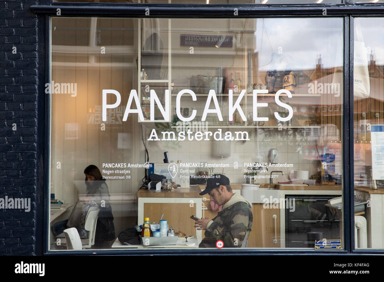 Pancakes Amsterdam, Pays-Bas Banque D'Images