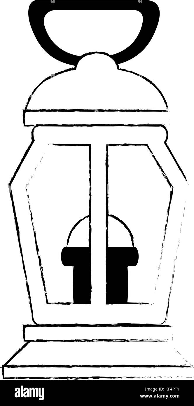 Lanterne mine icône isolé Illustration de Vecteur