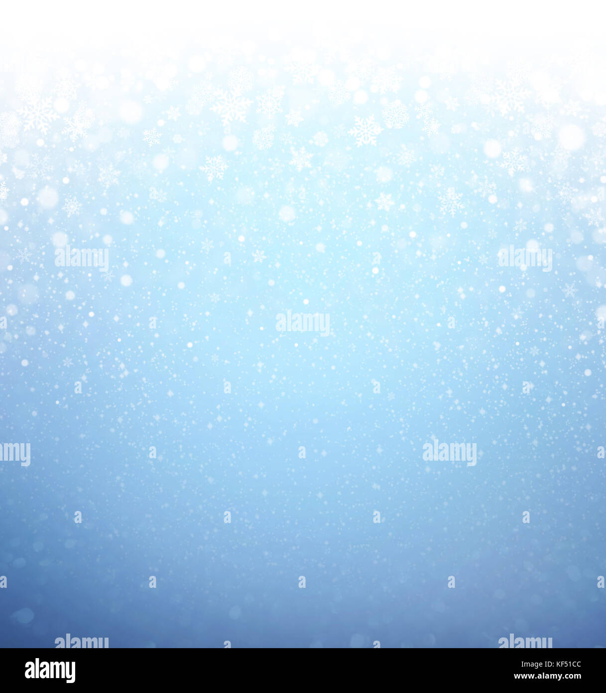 Les flocons de neige et des formes sur un fond bleu gelé - Matériel d'hiver Banque D'Images