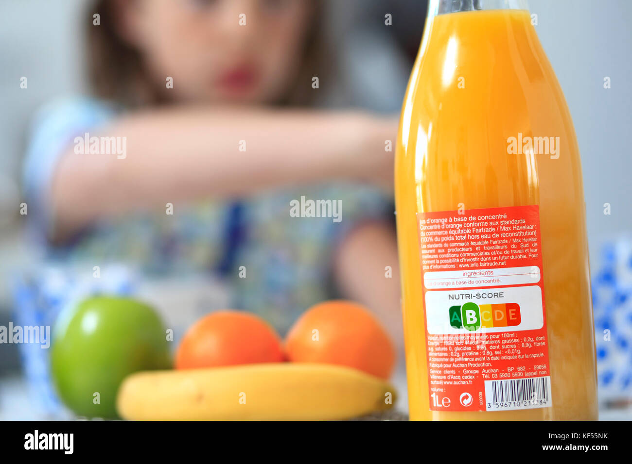 Logo nutritionnel français nutri score Banque D'Images