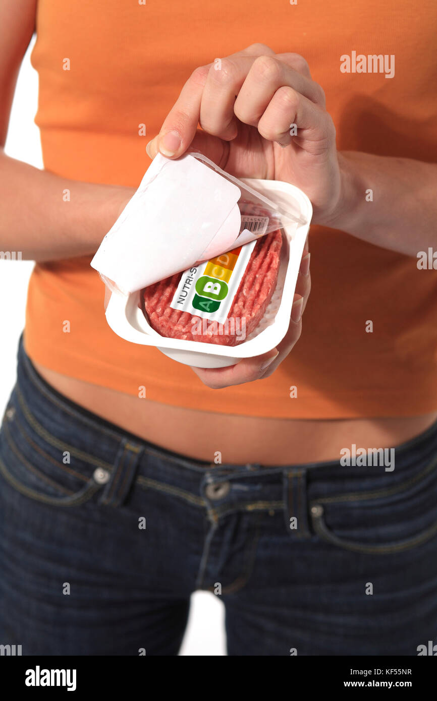 Logo nutritionnel français nutri score Banque D'Images