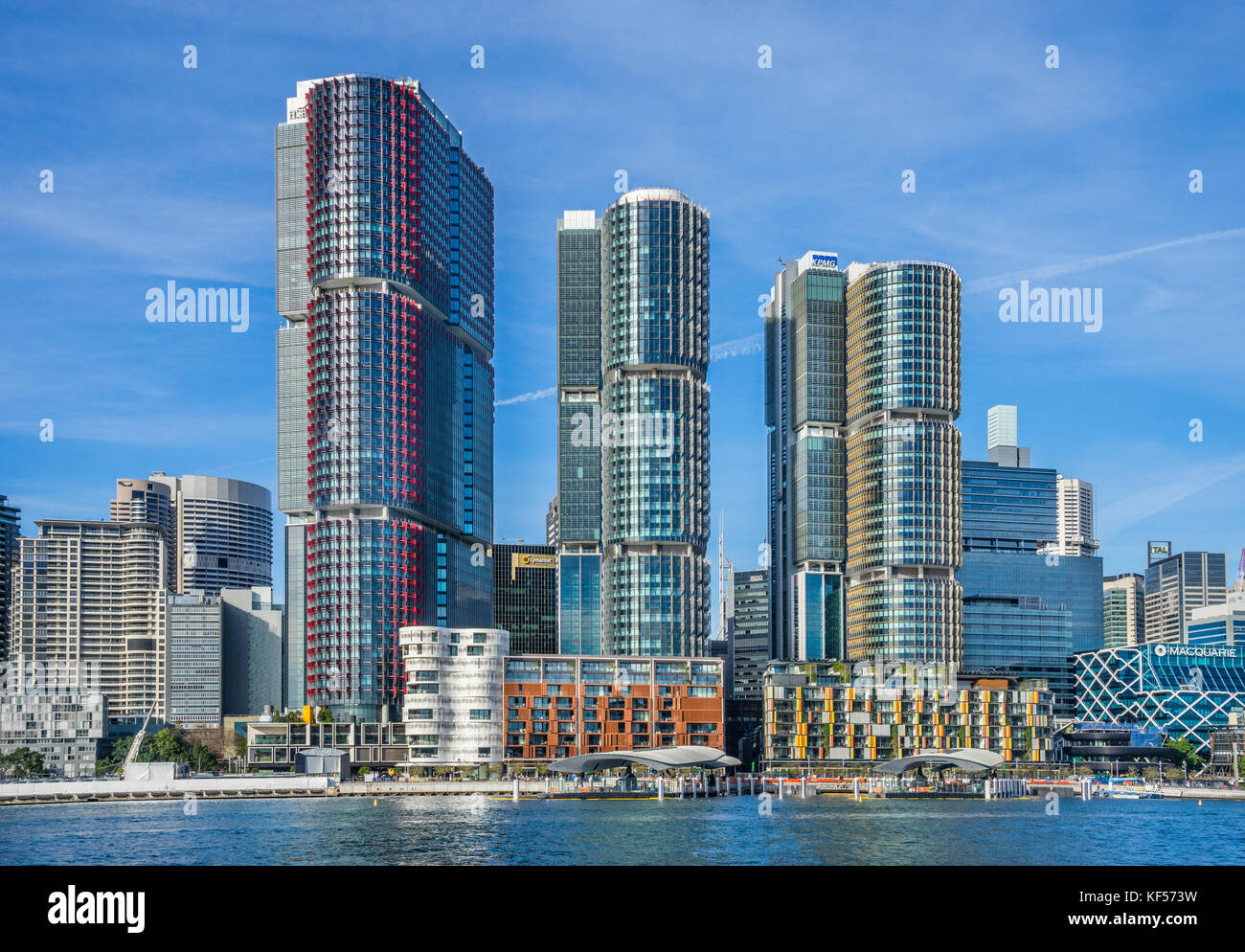 L'Australie, New South Wales, Sydney, Darling Harbour, vue de la Barangaroo International Towers Banque D'Images