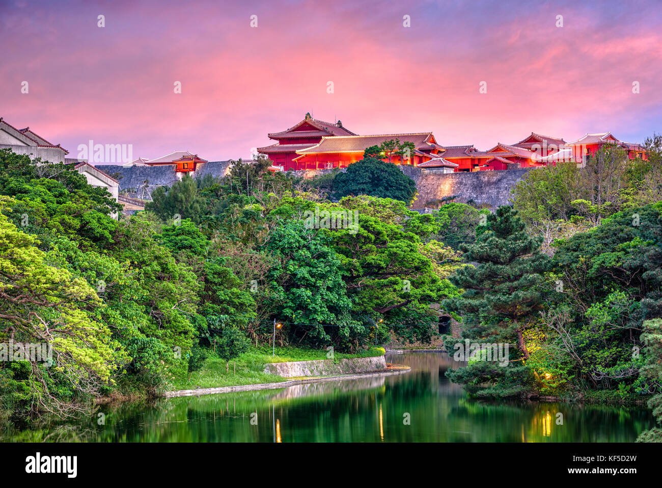 L'Okinawa, Japon au château de Shuri. Banque D'Images