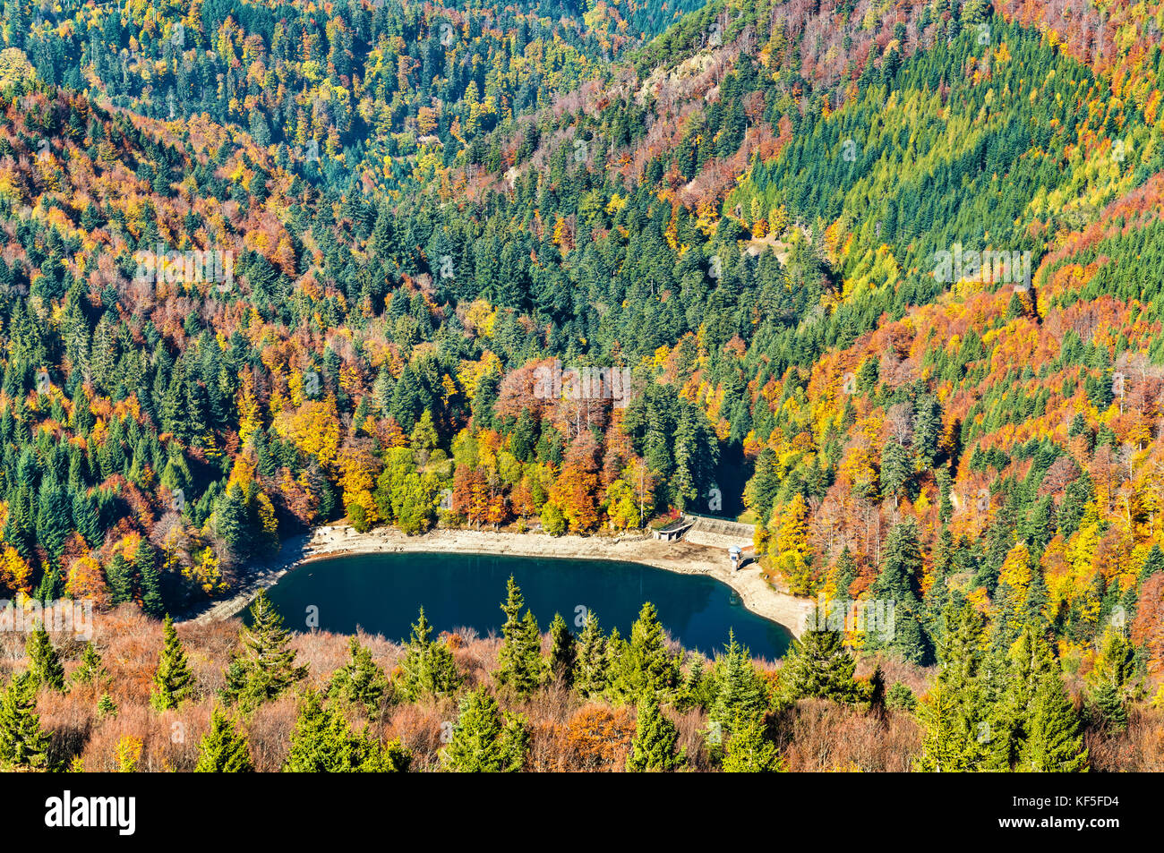 Lac du ballon, d'un lac dans les montagnes des Vosges - Haut-rhin, france Banque D'Images
