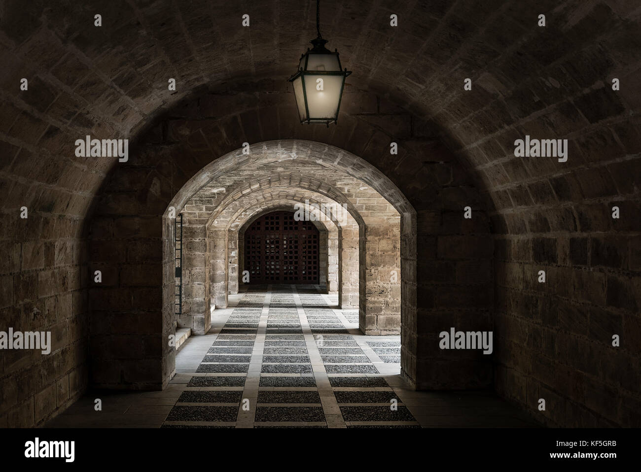 Couloir médiéval, Palma, Majorque, Espagne. Banque D'Images